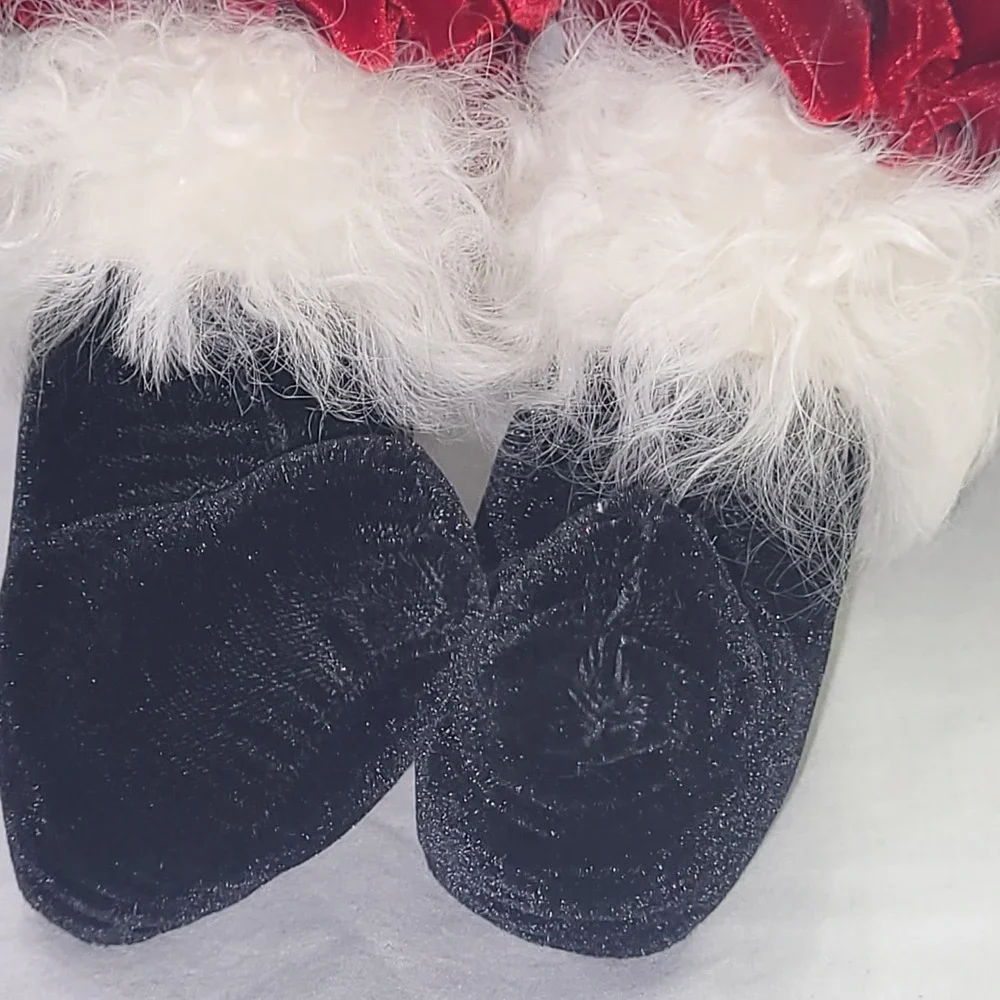 Santa Claus Figurine Jingle Bell Whimsical Shelf Sitter Weirdo Mouth Open REPAIR